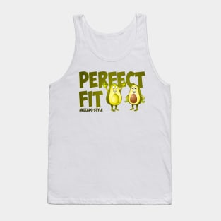 Illustration of two happy avocado’s who fit together. Tank Top